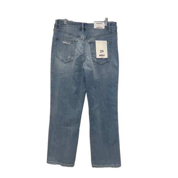 MICA High Rise Distressed Straight Crop Jeans NWT - Picture 3 of 5